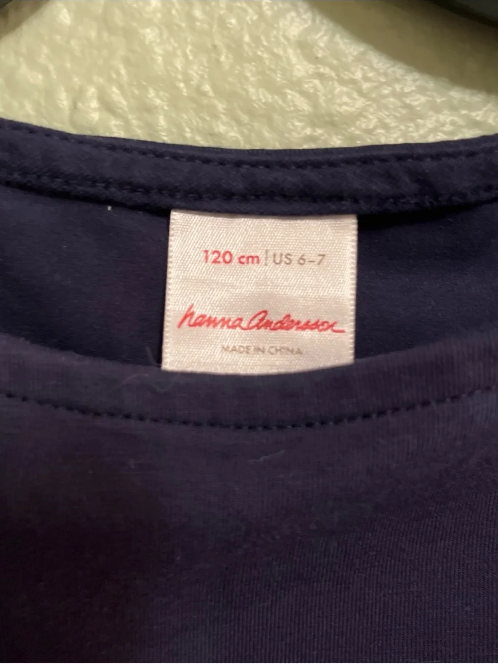 Hanna Andersson Long Sleeve Navy Blue Dress Tulle Unicorn Girls 120 US 6-7